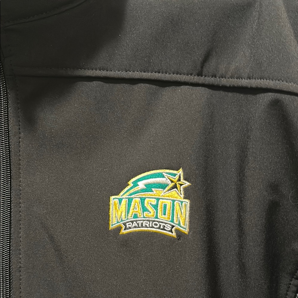 MENS Jacket VANTAGE Black & Gray GEORGE MASON Zip Pockets Chin Guard SZ XXL - Picture 2 of 10